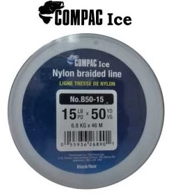 COMPAC FIL DE PÊCHE SUR LA GLACE TRESSÉ 50YD-15 LB