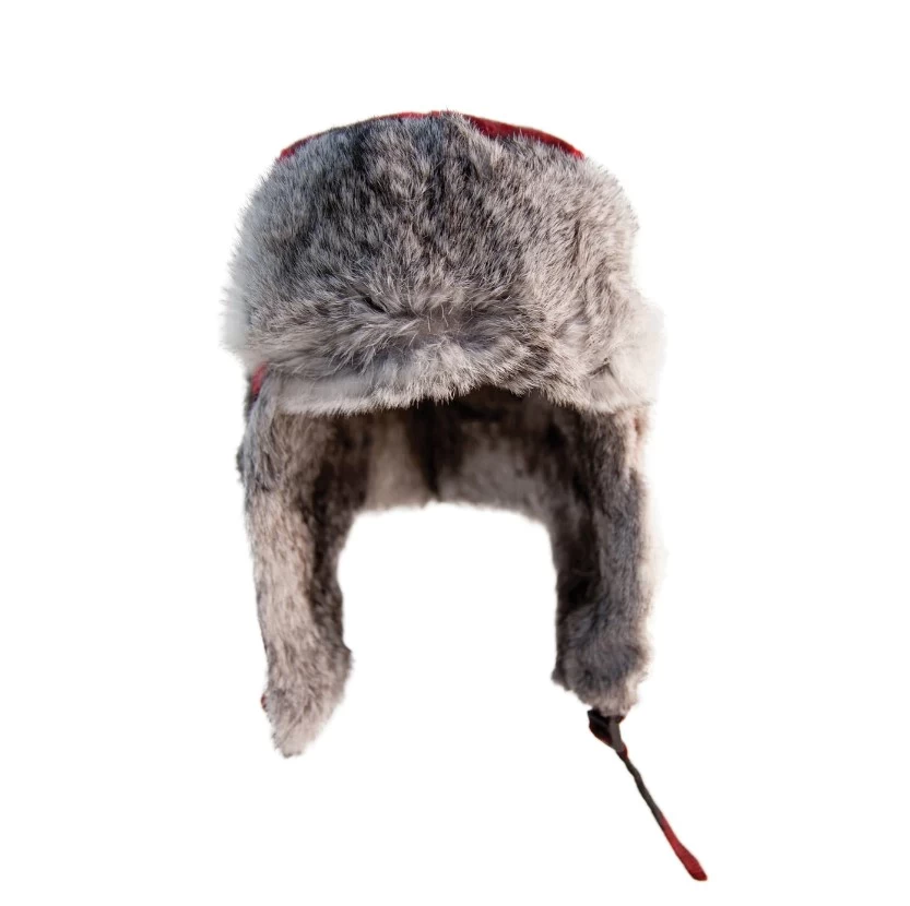 ESKIMO PLAID ALASKAN FUR HAT L 2 ESKIMO PLAID ALASKAN FUR HAT L - Image 2