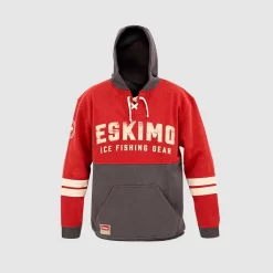 ESKIMO CHANDAIL À CAPUCHE VARSITY, ROUGE