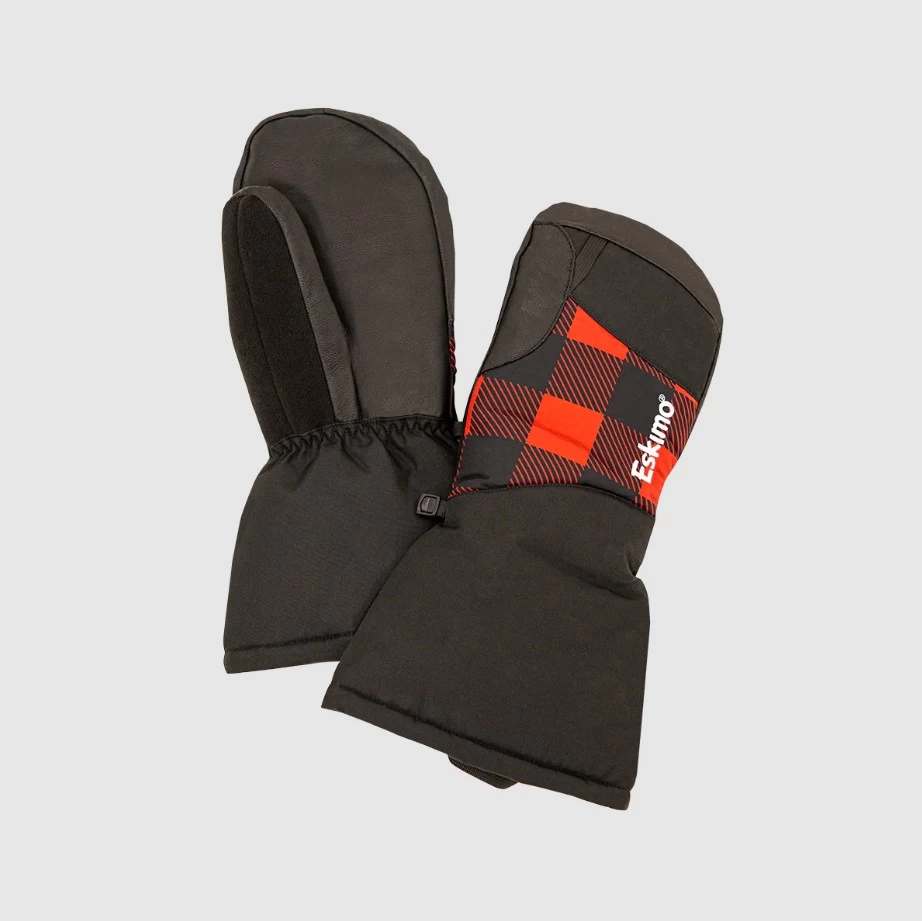 ESKIMO MITAINE KEEPER AVEC SOUS-GANT, BLACK PLAID 1 ESKIMO MITAINE KEEPER AVEC SOUS-GANT, BLACK PLAID