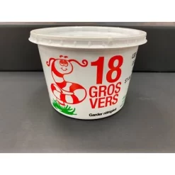 GROS VERS DE TERRE VIVANT POT DE 18